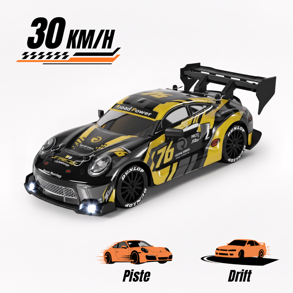 Porsche 911 GT3 R 1/24 – Voiture Télécommandée Drift et Piste 30 km/h