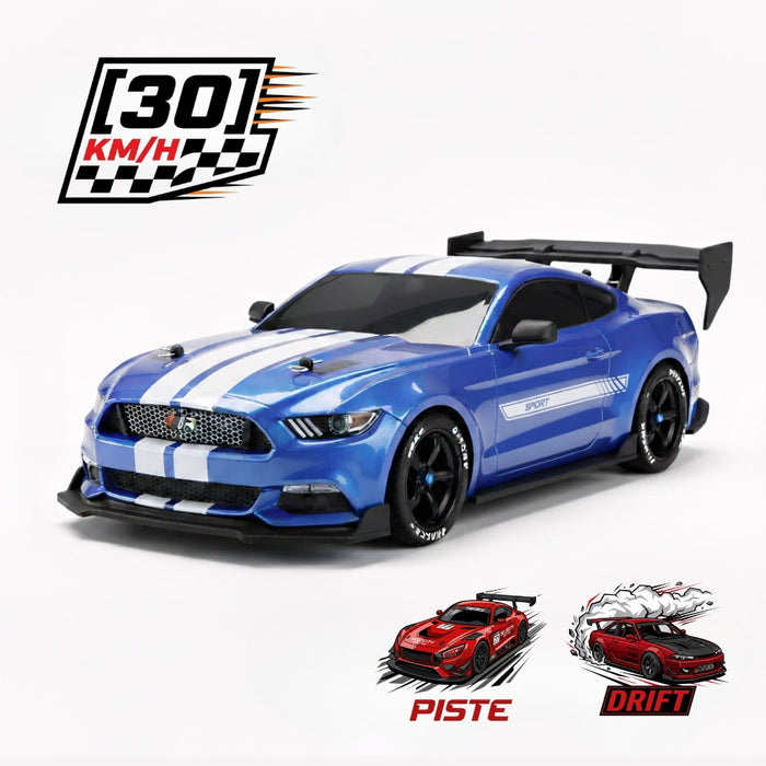 Ford Mustang GT RC 1/24 - drift et piste avec LED