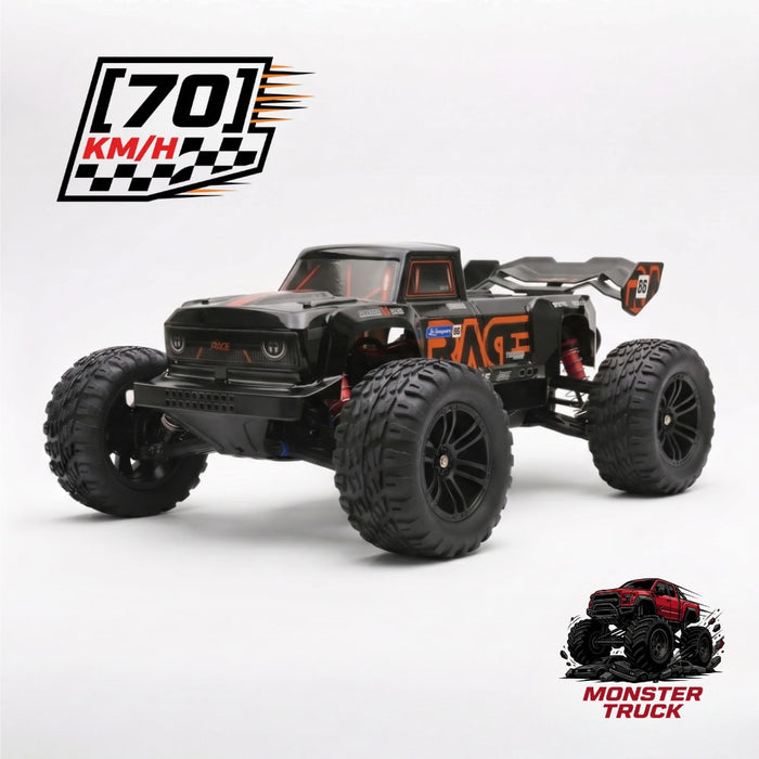 Monster Truck RC 1/16 brushed - 45 km/h, châssis étanche