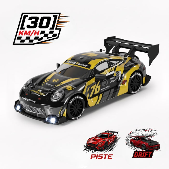 Porsche 911 GT3 R RC 1/24 - drift et piste 30 km/h