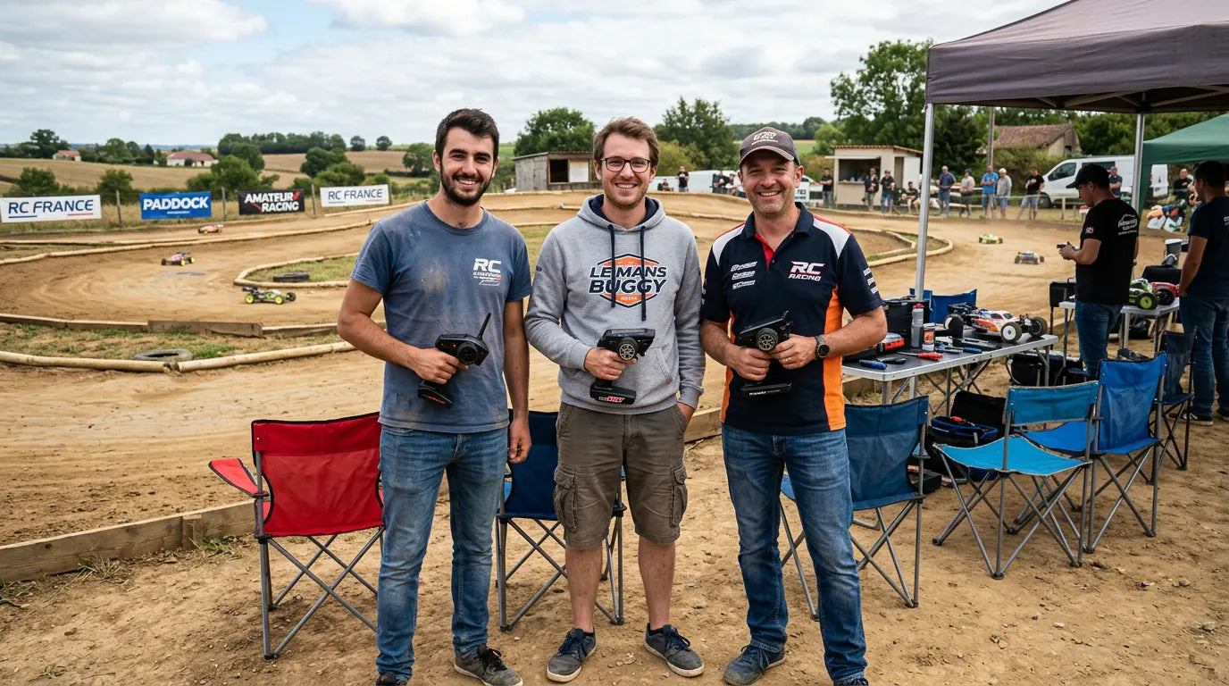 Pilotes RC sur un circuit